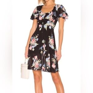 𝅺LPA Black Floral Dress size XS